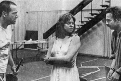 «Un reel ben beau, ben triste», en répétition : Germain Houde, Anouk Simard et Raymond Bouchard, 1979