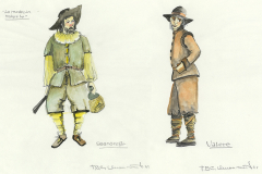 «Le médecin malgré lui», dessin de costumes créés par Denis Denoncourt, © 198