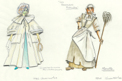 «Les précieuses ridicules», dessins des costumes créés par Denis Denoncourt, © 1981