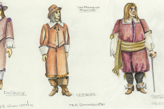 «Les précieuses ridicules», dessins des costumes créés par Denis Denoncourt, © 1981