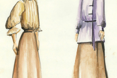 «Oncle Vania», dessins de costumes créés par Denis Denoncourt, 1982