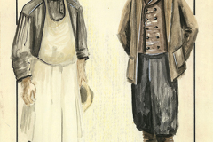 «Oncle Vania», dessins de costumes créés par Denis Denoncourt, 1982