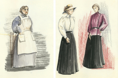 «Oncle Vania», dessins de costumes créés par Denis Denoncourt, 1982