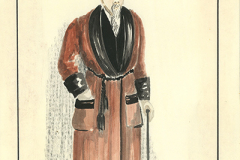 «Oncle Vania», dessin de costume créé par Denis Denoncourt, 1982
