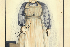 «Oncle Vania», dessin de costume créé par Denis Denoncourt, 1982