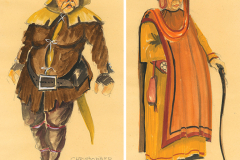 «La mégère apprivoisée»,  dessins de costumes créés par Denis Denoncourt, © 1983