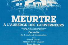 «Meurtre à l_Auberge des Gouverneurs», affiche, 1983