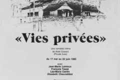 «Vies-privées», affiche, 1985