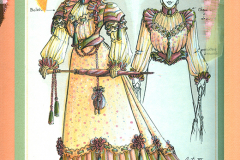 «Tailleur pour dames», dessin de costume créé par Luce Pelletier, 1988