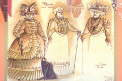 «Tailleur pour dames», dessin des costumes créés par Luce Pelletier, 1988