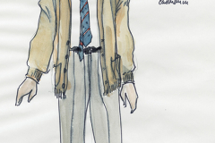 «Qui a peur de Virginia Woolf?» dessin de costume créé par Paul Bussières, © collection Paul Bussières, 1989