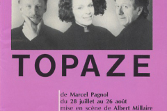 «Topaze», couvert du programme, 1989