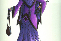 «Topaze», dessin de costume créé par Luce Pelletier, 1989