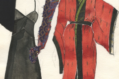 «À Julia», dessin de costume créé par Caroline Drouin, 1990