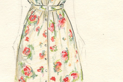«À Julia», dessin de costume créé par Caroline Drouin, 1990