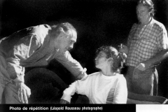 «La Ronde», Jean-René Ouellet, Agnès Zacharie, François Tassé, 1990 (en répétition, photo Léopold Rousseau)