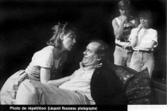 «La Ronde», Markita Boies, Dominique Briand, Normand Bissonnette, Marie Gignac, 1990 (en répétition, photo Léopold Rousseau)