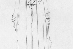 «Fleurs d_acier», dessin de costume créé par Denis Denoncourt, © 1990