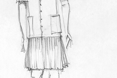 «Fleurs d_acier», dessin de costume créé par Denis Denoncourt, © 1990