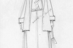 «Fleurs d_acier», dessin de costume créé par Denis Denoncourt, © 1990