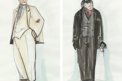 «La coulisse en folie», dessins des costumes créés par Denis Denoncourt, © 1992