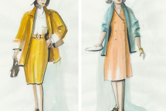 «La coulisse en folie», dessins des costumes créés par Denis Denoncourt, © 1992