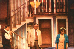 «La coulisse en folie», François Tassé, Jean-Jacqui Boutet, Diane Jules, Sylvie Cantin, Josée Deschênes, Benoît Gouin. Photo: Richard Cloutier, Journal de Québec, 1992
