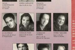 «Abélard et Heloîse», distribution (2), 1995